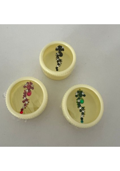 Yapışkanlı Yüz Taşı Face Gems 3 Adet Birden Burun Parmak Hızma Modeli 1 modelleri