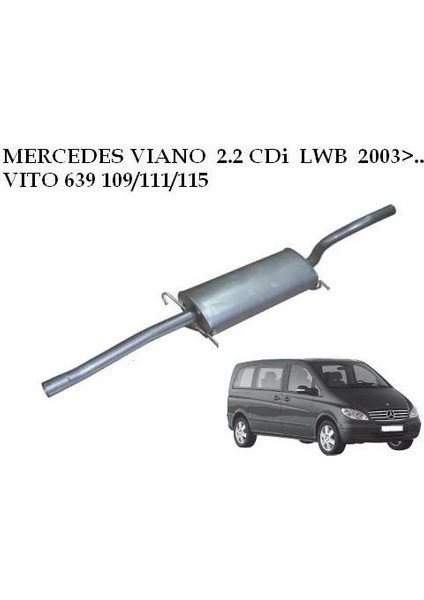 Mercedes Vito W639 Orta Egzoz 2.2 Cdi (Orta Şase) 2003>