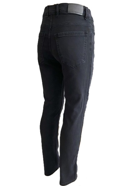 Erkek Regular Fit Boru Paça Likralı Esnek Kot Pantolon Siyah Füme fırsatları