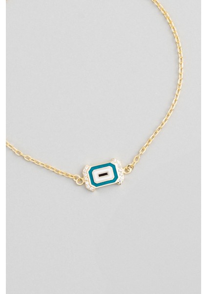 Evil Eye 18 Ayar Sarı Altın Kaplama Ayarlanabilir Gümüş Minimal Bileklik