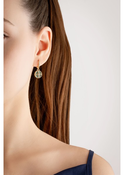 Serenity 18 Ayar Sarı Altın Kaplama Gümüş Küpe fiyatları