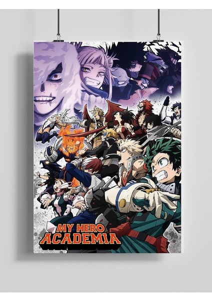 My Hero Academia Anime Dizi Film Posteri-Çerçevesiz Parlak Fotoğraf Kağıdı