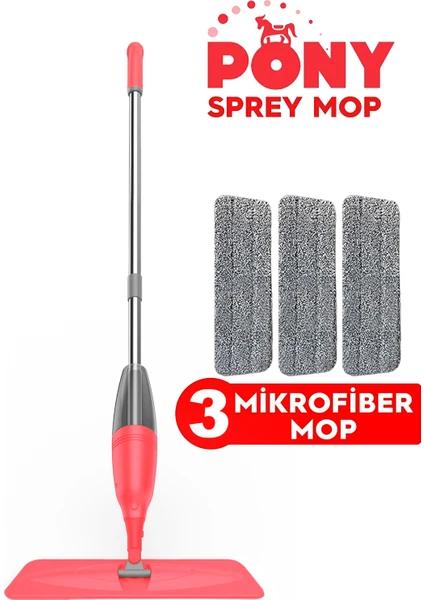 Sprey Mop 3 Mikrofiber Mop Set Somon Temizlik Seti