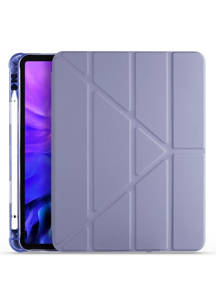 Apple iPad Pro 12.9 4.nesil (2020) 4 Farklı Standlı Kalemlikli Darbeye Dayanıklı Kılıf A2229 A2069 A2232 A2233