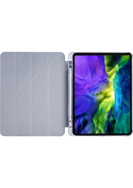 Apple iPad Air 4.nesil 10.9 (2020) 4 Farklı Standlı Kalemlikli Darbeye Dayanıklı Kılıf A2316 A2324 A2325 A2072