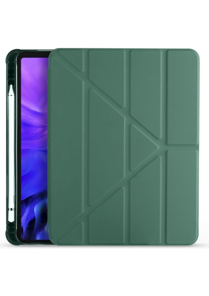 Apple iPad Pro 12.9 4.nesil (2020) 4 Farklı Standlı Kalemlikli Darbeye Dayanıklı Kılıf A2229 A2069 A2232 A2233