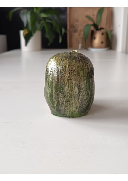 Inci Mum Kurukafa Şekilli Mum Yeşil 8 cm modelleri