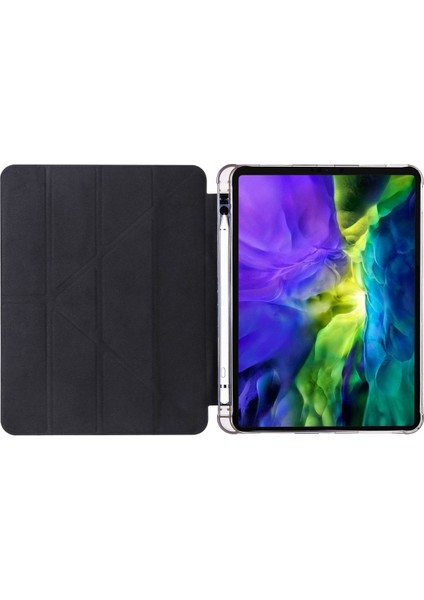 Apple iPad Pro 12.9 4.nesil (2020) 4 Farklı Standlı Kalemlikli Darbeye Dayanıklı Kılıf A2229 A2069 A2232 A2233