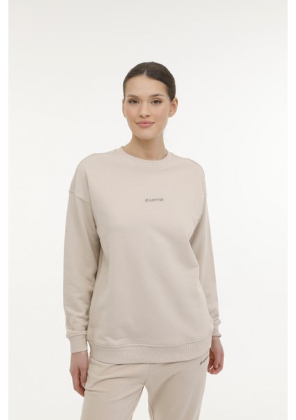 W-Delfın C Neck Sweat 4fx Bej Kadın Sweatshirt
