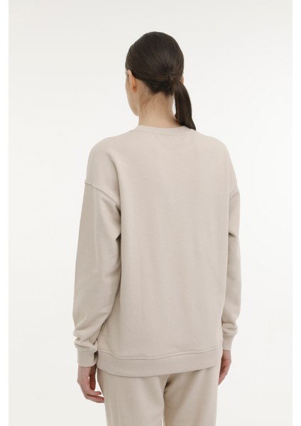 W-Delfın C Neck Sweat 4fx Bej Kadın Sweatshirt