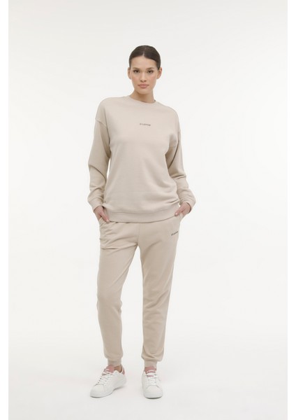 W-Delfın C Neck Sweat 4fx Bej Kadın Sweatshirt