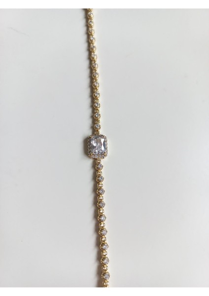 Zirkon Taşlı Gold Renk Bileklik modelleri