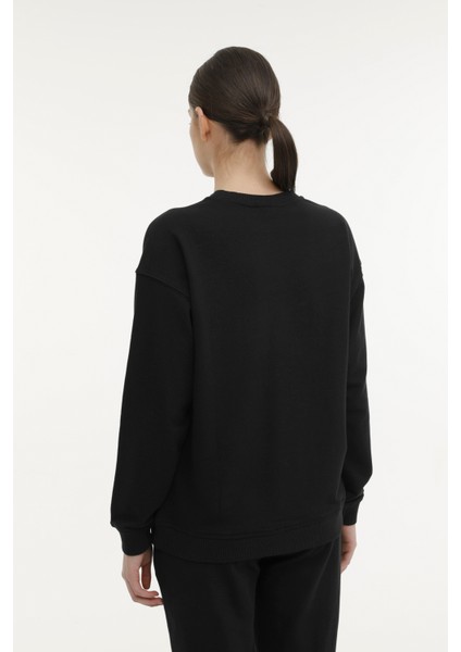 W-Delfın C Neck Sweat 4fx Siyah Kadın Sweatshirt