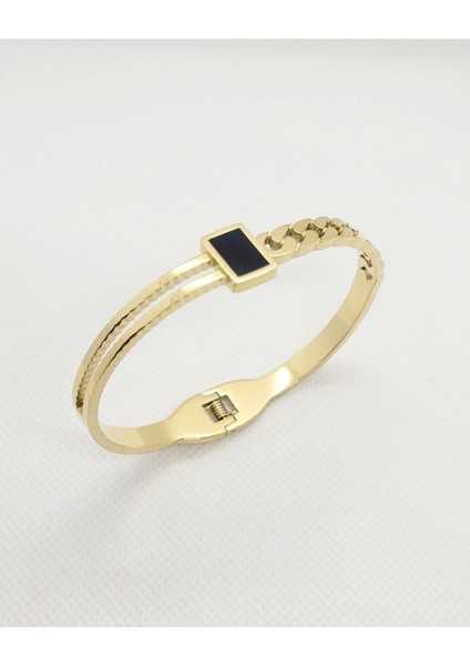 Siyah Taşlı Çelik Cartier Model Bileklik fiyatları