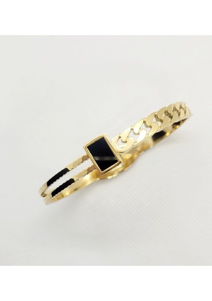 Siyah Taşlı Çelik Cartier Model Bileklik modelleri