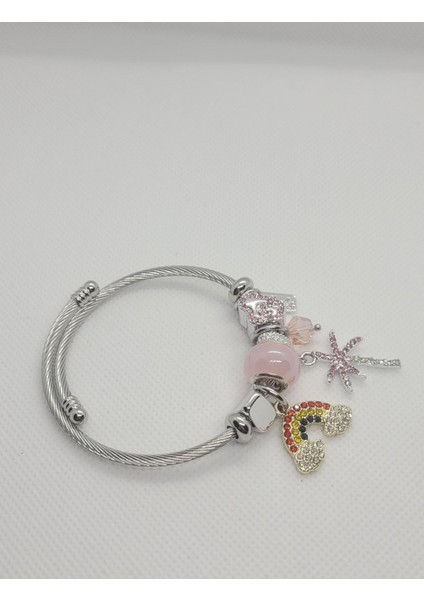 Gökkuşağı Charmlı Çelik Bileklik fiyatları