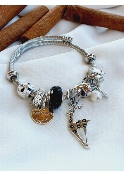 Gökkuşağı Charmlı Çelik Bileklik fiyatları