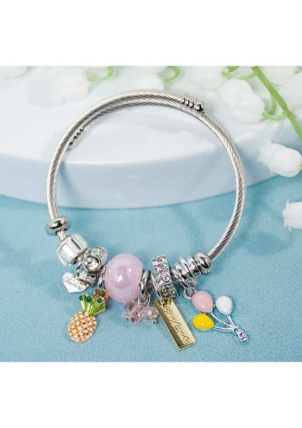 Ananas Şık Gümüş Bileklik