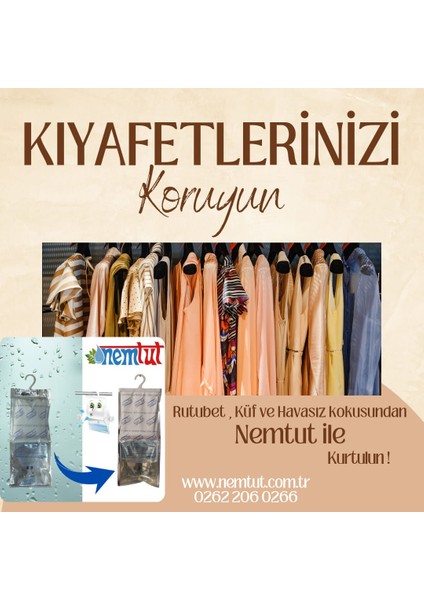 Nem Tutucu Engelleyici Rutubet Giderici Önleyici Korozyon Önleyici Koku Giderici (10 KUTU/20 PAKET)