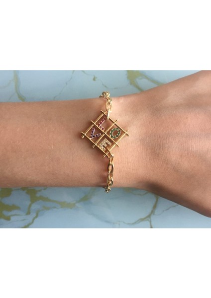 Puzzle Love Yazılı Aşk Çelik Bileklik