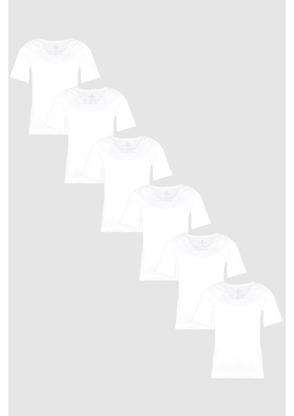 3'lü Bayan Ribana Güpürlü Yarım Kol Fanila -205 fiyatları