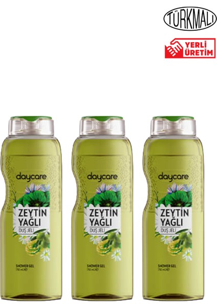 Zeytinyağlı Duş Jeli 750 ml x 3 Adet