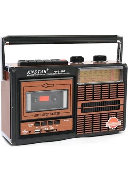 Nostaljik Kasetçalar 4 Bant Radyo,usb Girişli,fm Radyo,bluetooth Bağlantılı