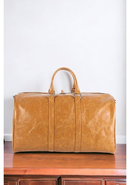 Sportif Vintage Seyahat & Spor Çantası Valiz Kahverengi