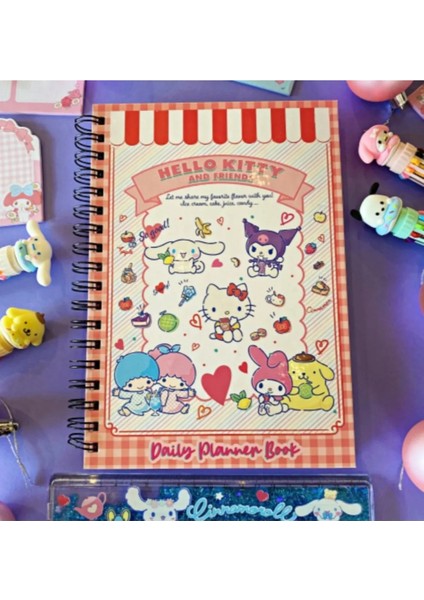 Sanrio Kuromi My Melody Cinnamoroll Sticker Ekli Konuşan Ajanda Planlayıcı