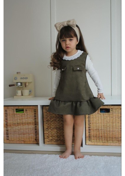 Yigit Butik Süet Kumaş Kız Çocuk Elbise modelleri