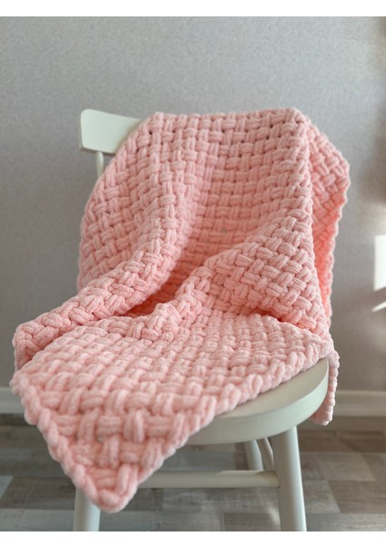 Handmade Pembe Puffy Bebek Battaniyesi 90X90 cm fiyatları