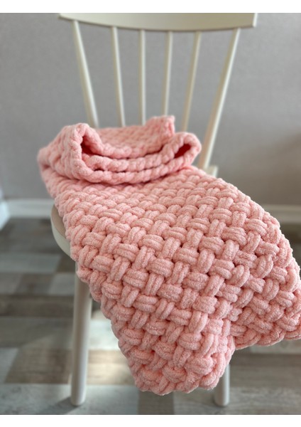 Handmade Pembe Puffy Bebek Battaniyesi 90X90 cm fırsatları