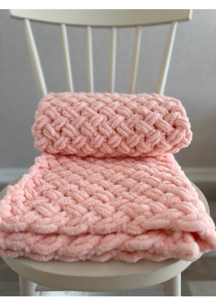 Handmade Pembe Puffy Bebek Battaniyesi 90X90 cm indirimleri