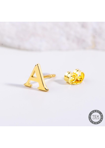 14 Ayar Altın A Harf Küpe 0,45 gr