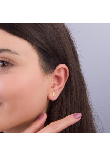 14 Ayar Altın A Harf Küpe 0,45 gr fiyatları