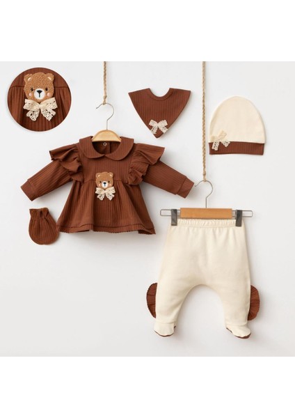 % 100 Natural Iplik Cute Bear 5Li Takım