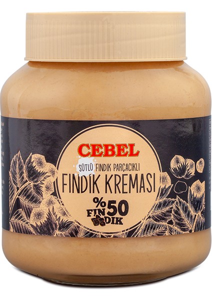 Fındık Parçacıklı Sütlü Fındık Kreması 350 gr Kav % 50