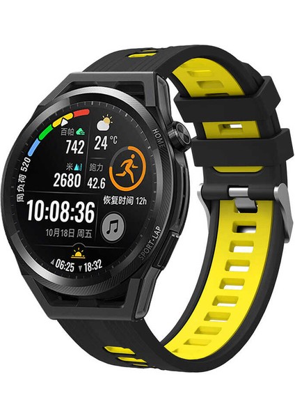 Robor Gts 2 20 mm Için Çift Katmanlı 2 Renkli Ayarlanabilir Silikon Kayış-Kordon Krd-55