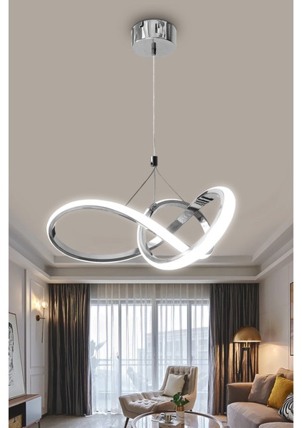 E27 Düz 3 Renk Kardelen Model Beyaz- Sarı- Gün Işığı Modern Sarkıt LED Avize 30 x 10 Antre / Hol Kr fırsatları