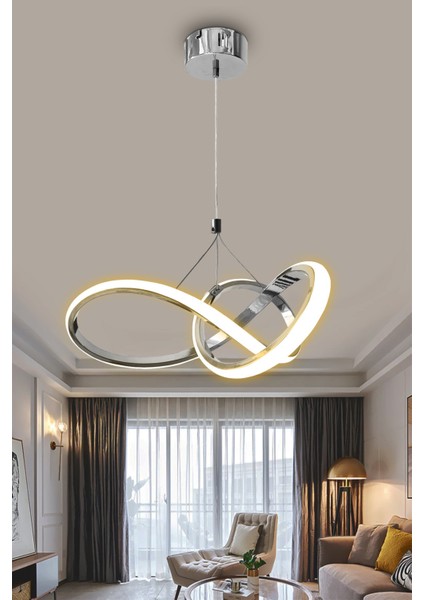E27 Düz 3 Renk Kardelen Model Beyaz- Sarı- Gün Işığı Modern Sarkıt LED Avize 30 x 10 Antre / Hol Kr indirimleri