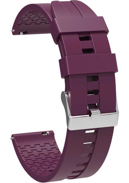 Tecno Watch 2 20 mm Için Klasik Model Ayarlanabilir Renkli Silikon Kayış-Kordon Krd-23