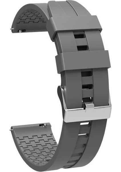 Tecno Watch 2 20 mm Için Klasik Model Ayarlanabilir Renkli Silikon Kayış-Kordon Krd-23