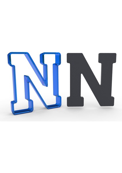 Büyük N Harfi 11CM Pc Kurabiye Kalıbı