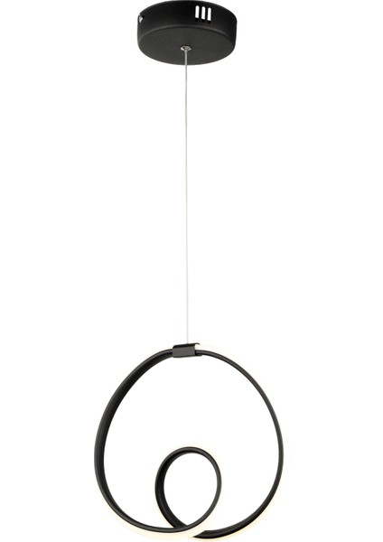 Siyah Eğirdir Ledli Avize Siyah Salon / Oturma Odası 1 Ledli 25 x 70 GU10 Alüminyum 61-70 cm