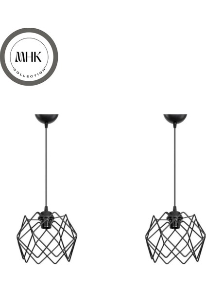 Metal Prizma Siyah Sarkıt Avize, Salon, Mutfak, Antre, Çocuk Odası Mikasız 16 Salon / Oturma Odası