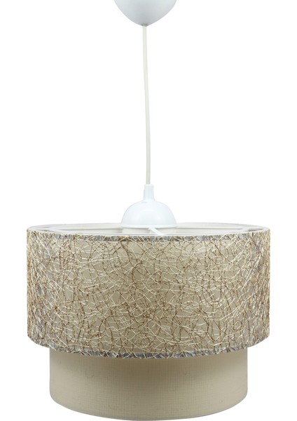 1 Stone Altın Şerit Pasta Avize K108 81-90 cm Bej Modern 30 Salon / Oturma Odası E27 Plastik modelleri