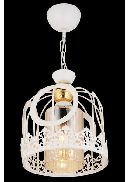 1 Tekli Dantel Beyaz Modern Avize 25 Antre / Hol 51-60 cm Beyaz E27 Metal Modern fırsatları