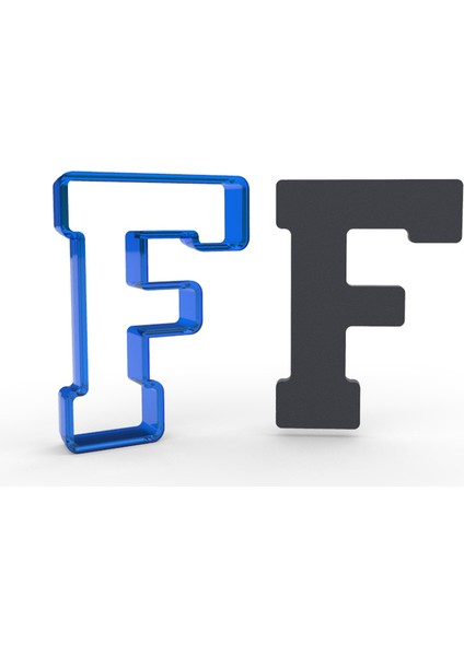 Büyük F Harfi 11CM Pc Kurabiye Kalıbı