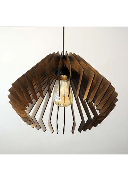 Ahşap Ahşap Avize, Sarkıt Kahverengi E27 35 x 21 71-80 cm 1 Klasik indirimleri