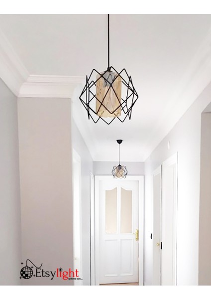 81-90 cm 4 Adet Koza One Glass Salon Avize, Mutfak Avize, Hol Avize, Cam Avize 4 Modern 26 x 73 E27